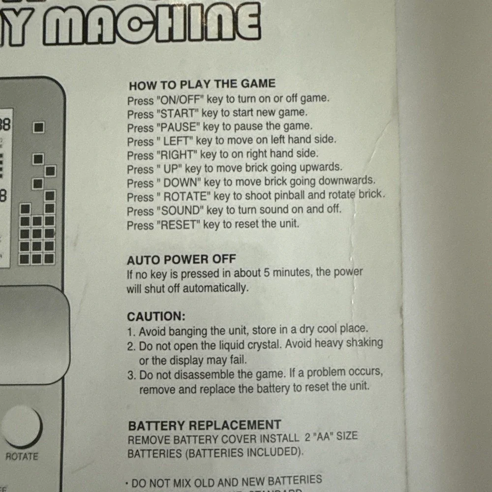 Vintage Tip Top Play Machine Hand Held Game Battery Powered